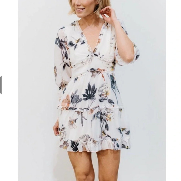 Style Rack Ruffle Mini Dress Floral size small - Picture 6 of 14